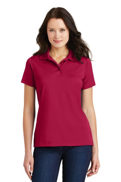 Port Authority Ladies Poly-Charcoal Blend Pique Polo. L497 Womens Apparel Shirts & Tops