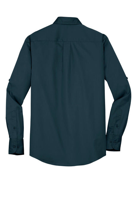 Port Authority Men's Stain-Release Roll Sleeve Twill Shirt. S649 Mens Apparel Shirts & Tops