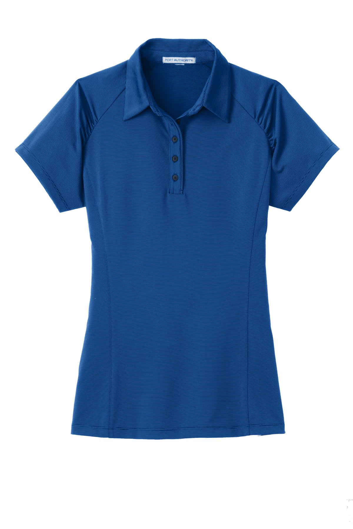 Port Authority ® Women's Fine Stripe Performance Polo-3
