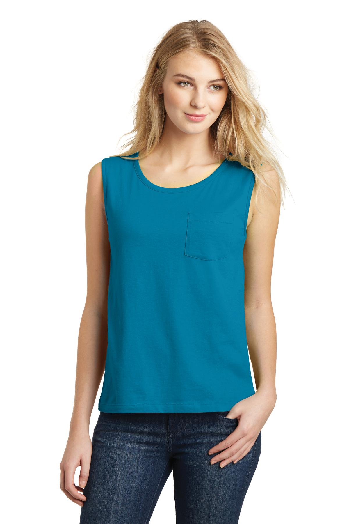 District ® Juniors Soft Wash Muscle Tank