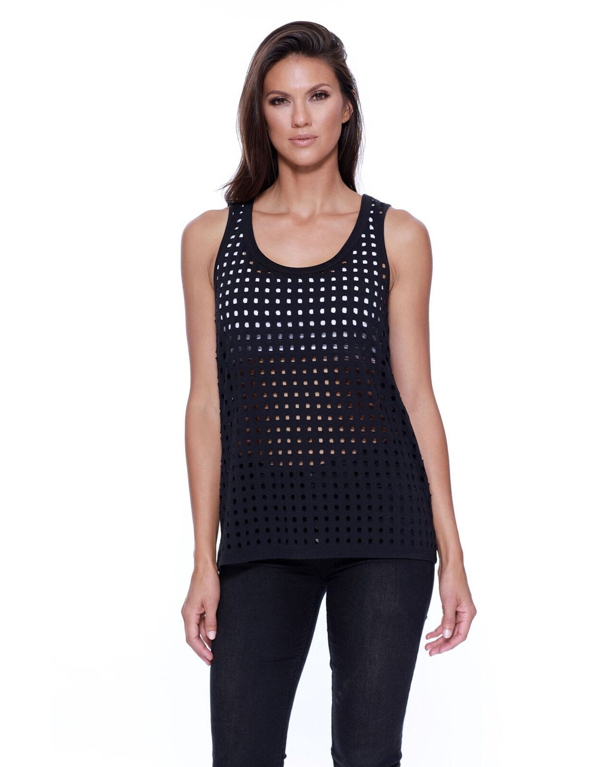 StarTee Ladies' Holey Tank Womens Apparel Shirts & Tops