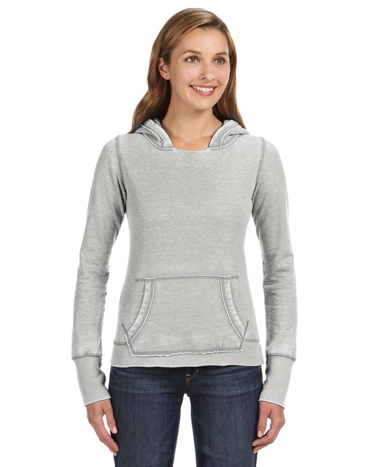 J. America Women's Zen Pullover Fleece Hooded Sweatshirt JA8912-AB Womens Apparel Sweatshirts & Fleece