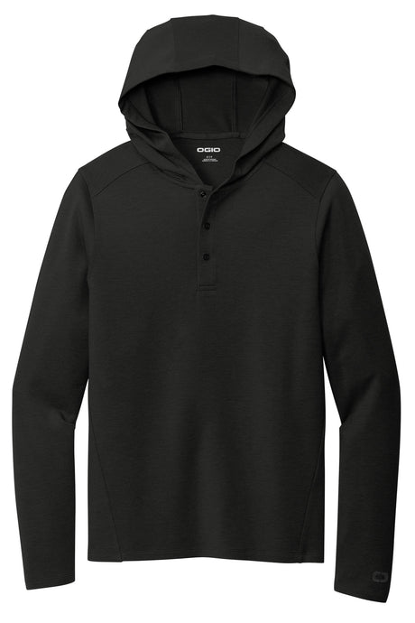 OGIO Men's Luuma Flex Hooded Henley Sweatshirt. LOG850 Corporate Apparel Sweatshirts & Fleece