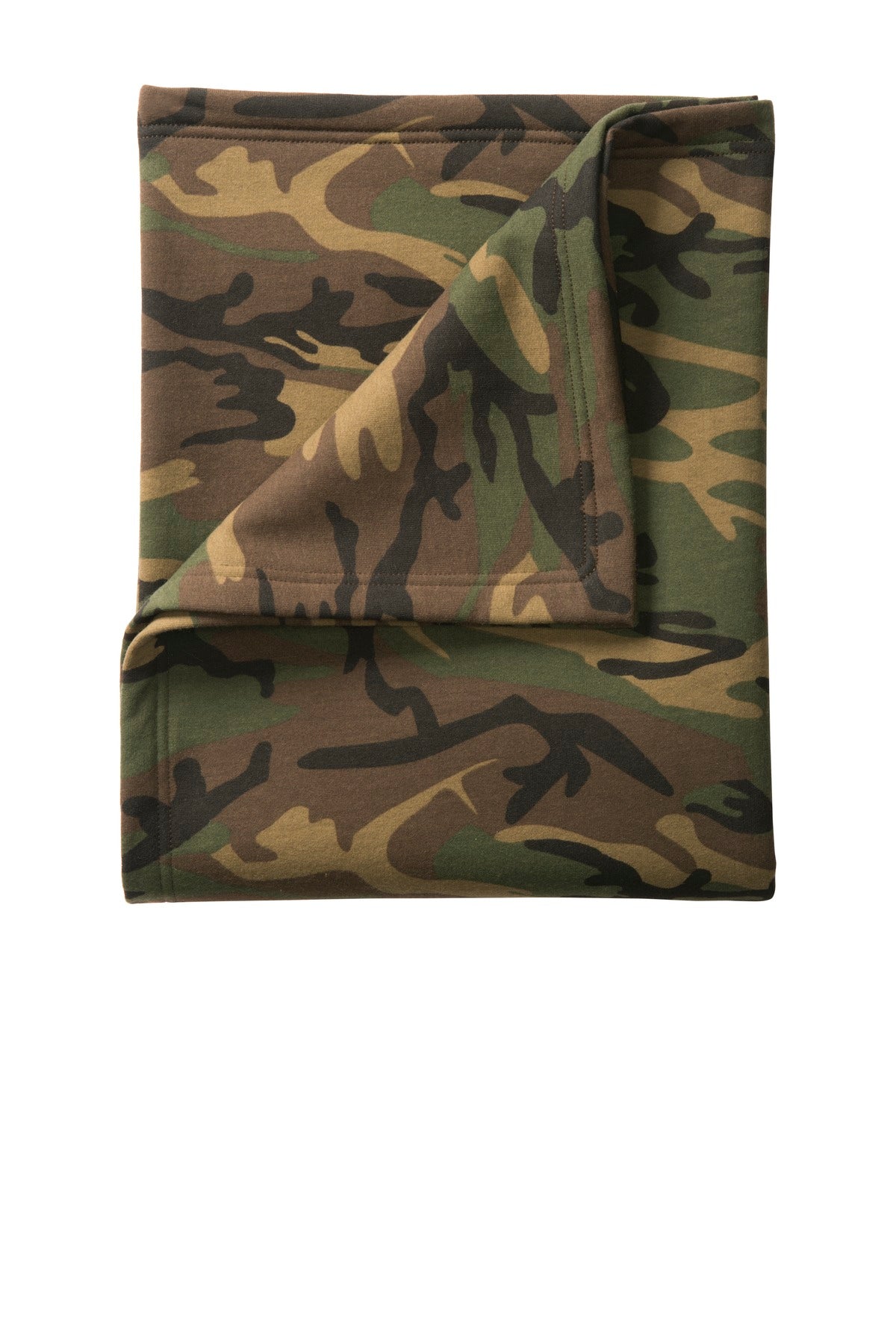 Port & Company Core Fleece Camo Sweatshirt Blanket. BP78C Unisex Accessories Blankets
