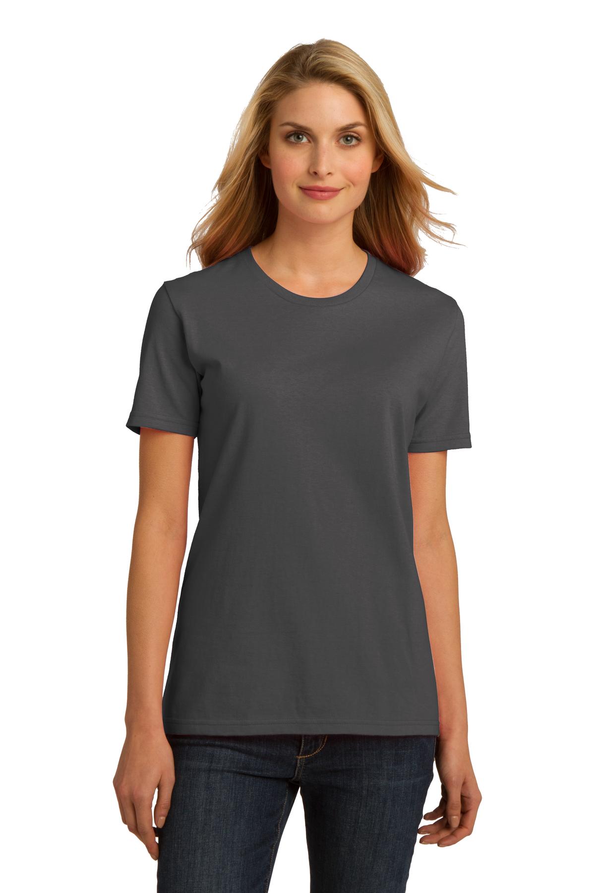 Port & Company Ladies Essential 100% Organic Ring Spun Cotton T-Shirt. LPC150ORG Womens Apparel Shirts & Tops