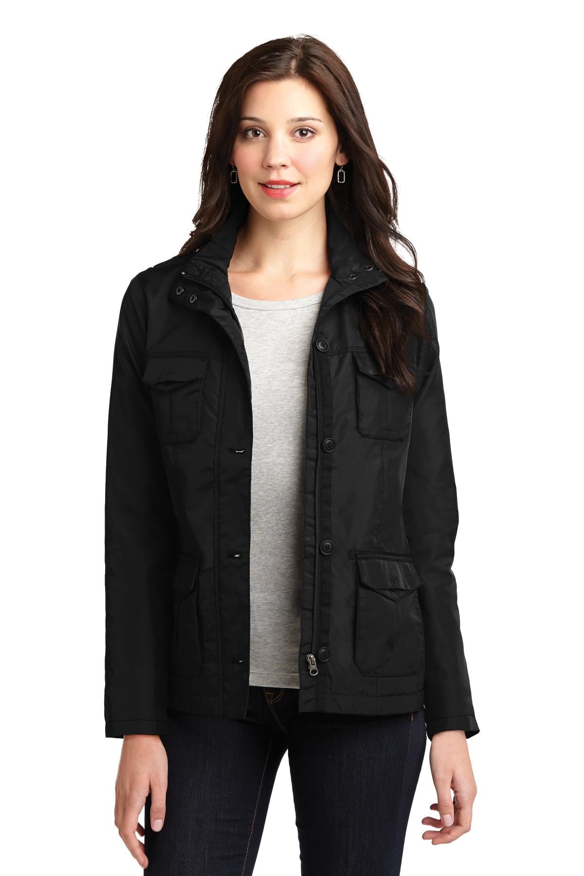 Port Authority Ladies Four-Pocket Jacket. L326 Womens Apparel Jackets & Vests