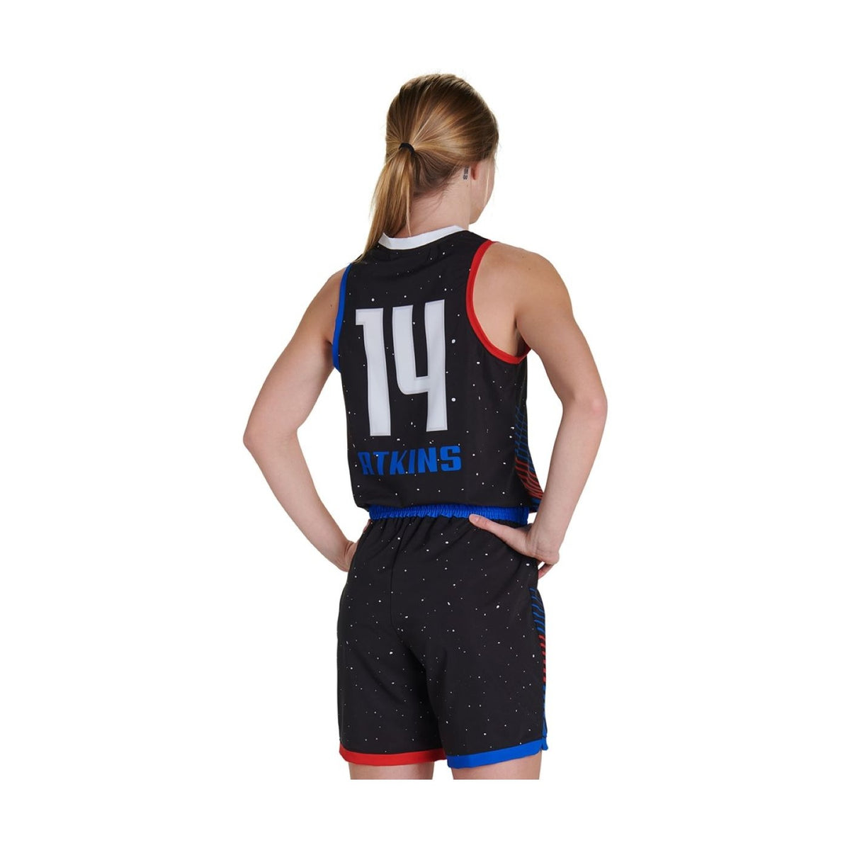 Custom Loose Fit Stretch Woven Jersey Womens, Girls Team Basketball Jerseys