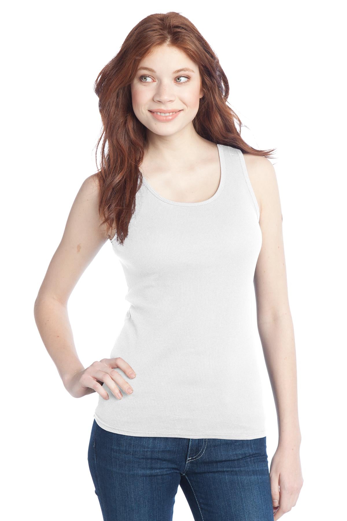 District Juniors 2x1 Rib Tank. DT210 Youth Apparel Shirts & Tops