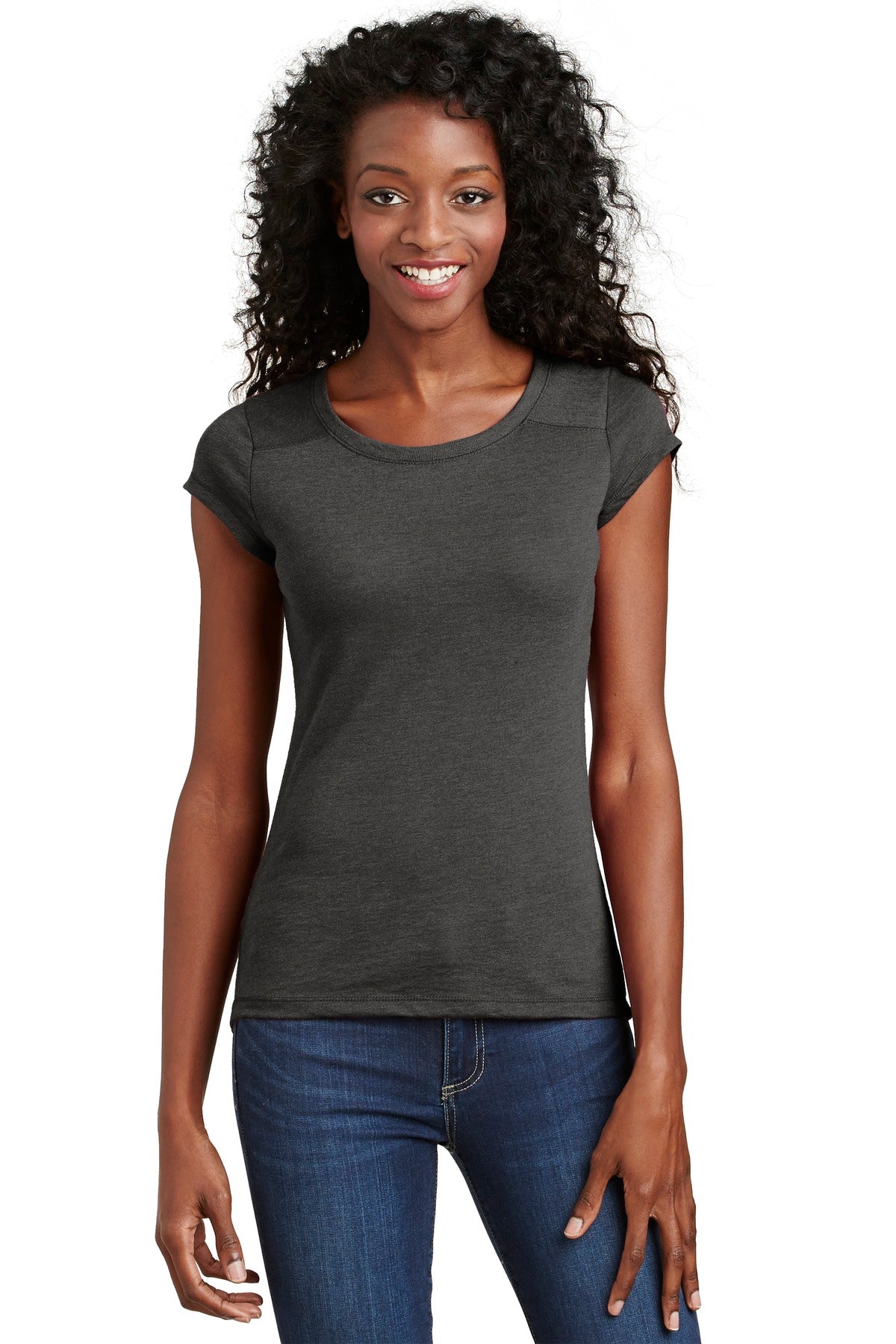 District Juniors Gravel 50/50 Crew Tee. DT2400 Youth Apparel Shirts & Tops