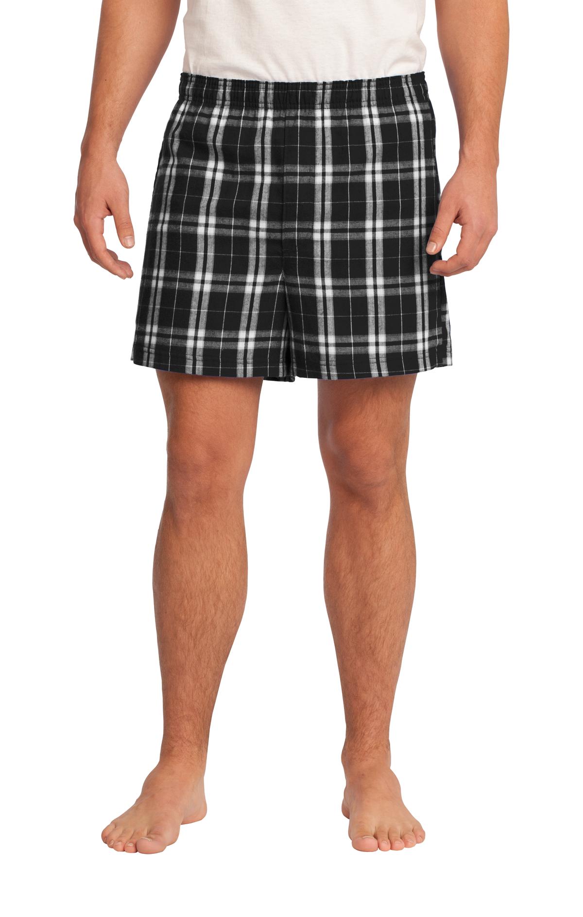 District Young Men's Flannel Plaid Boxer. DT1801 Youth Apparel Underwear & Socks