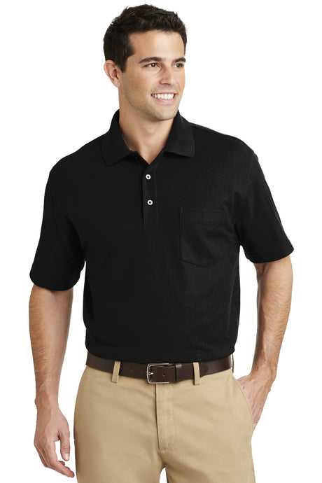 Port Authority Men's EZCotton Pique Pocket Polo. K800P Mens Apparel Shirts & Tops
