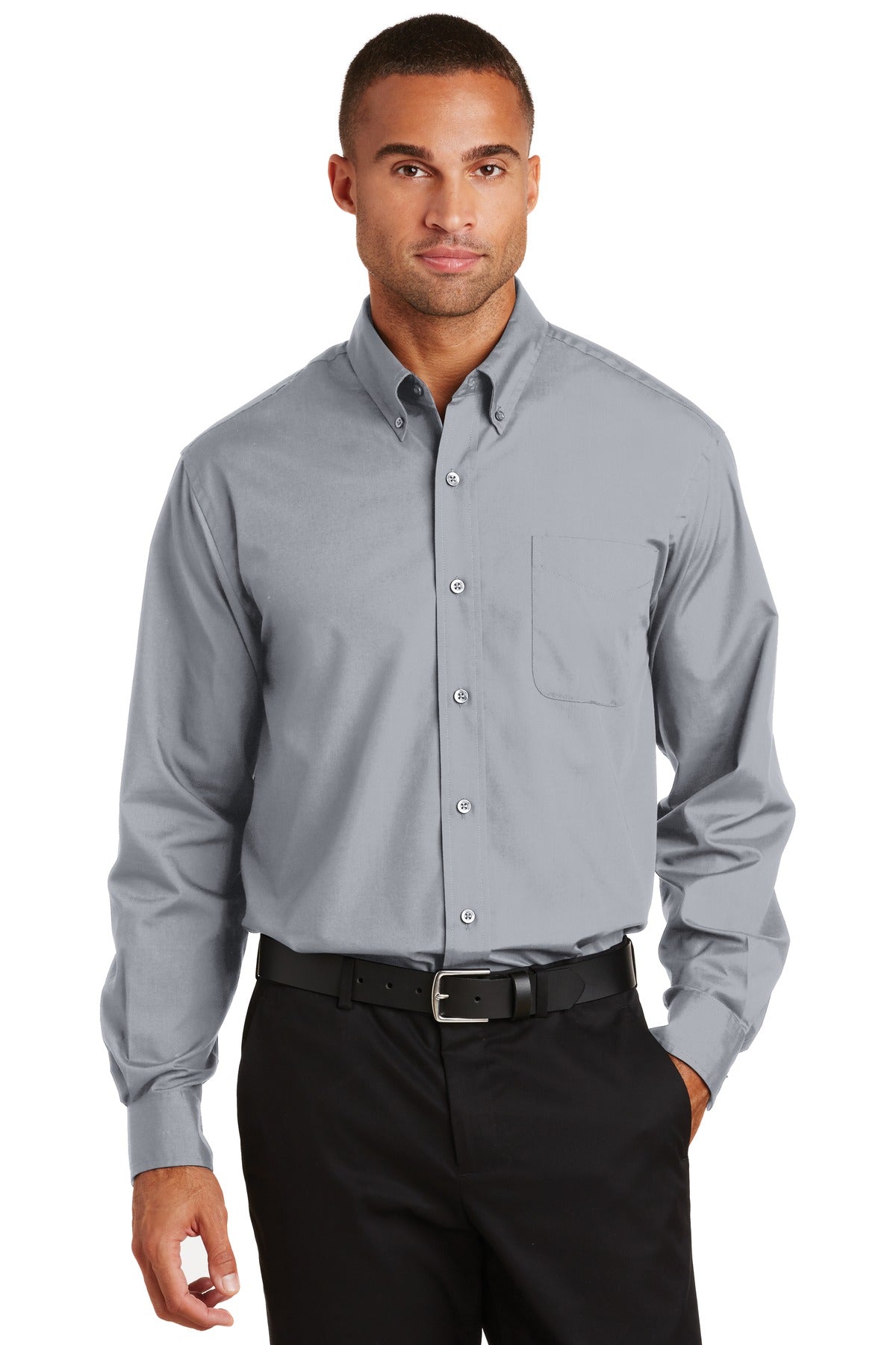 Port Authority Men's Long Sleeve Value Poplin Shirt. S632 Mens Apparel Shirts & Tops