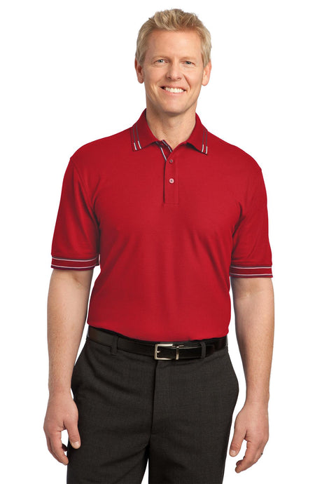 Port Authority Men's Silk Touch Tipped Polo. K502 Mens Apparel Shirts & Tops