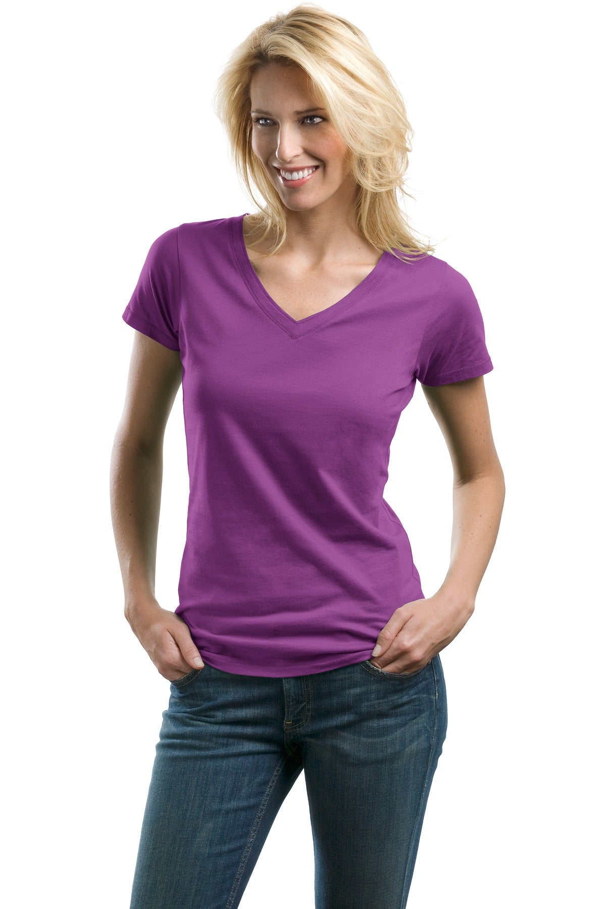 Port Authority Ladies Concept V-Neck Tee. LM1002 Womens Apparel Shirts & Tops