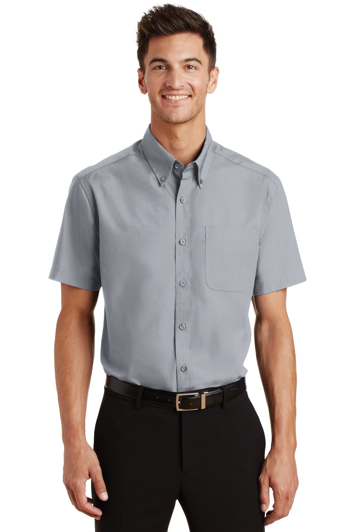 Port Authority Men's Short Sleeve Value Poplin Shirt. S633 Mens Apparel Shirts & Tops