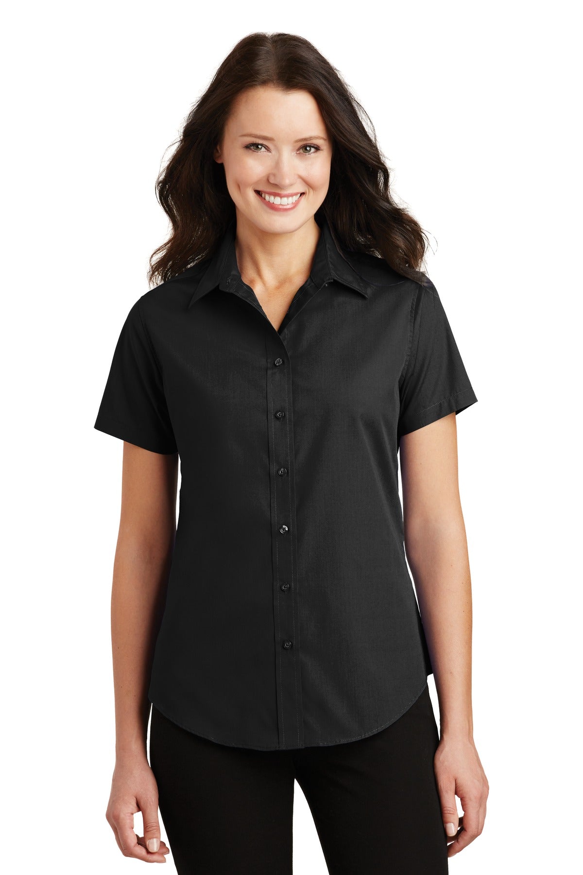 Port Authority Ladies Short Sleeve Value Poplin Shirt. L633 Womens Apparel Shirts & Tops