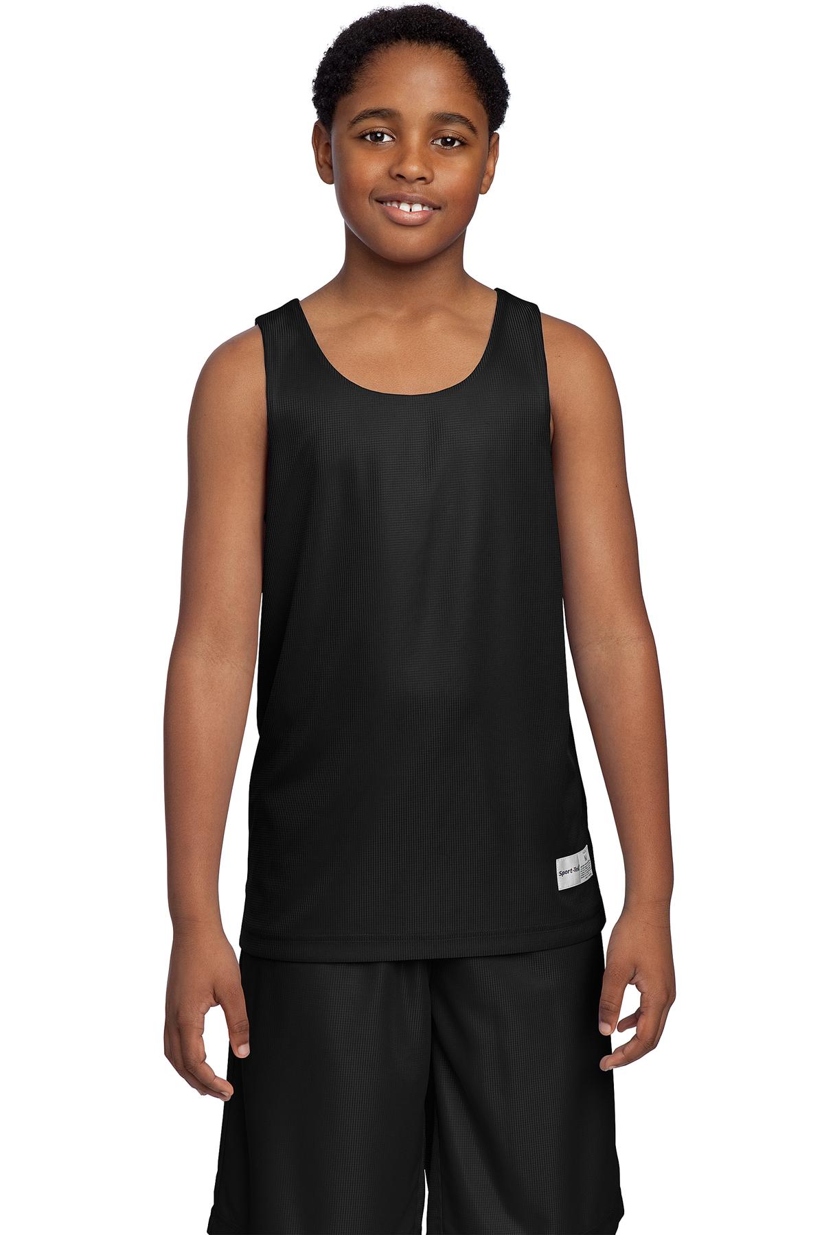 Sport-Tek Youth Boy's PosiCharge Mesh Reversible Tank. YT550 Youth Apparel Shirts & Tops