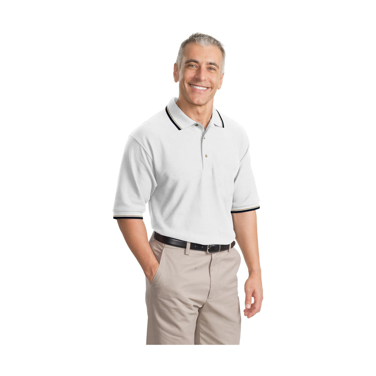 Port Authority ® Cool Mesh™ Polo with Tipping Stripe Trim