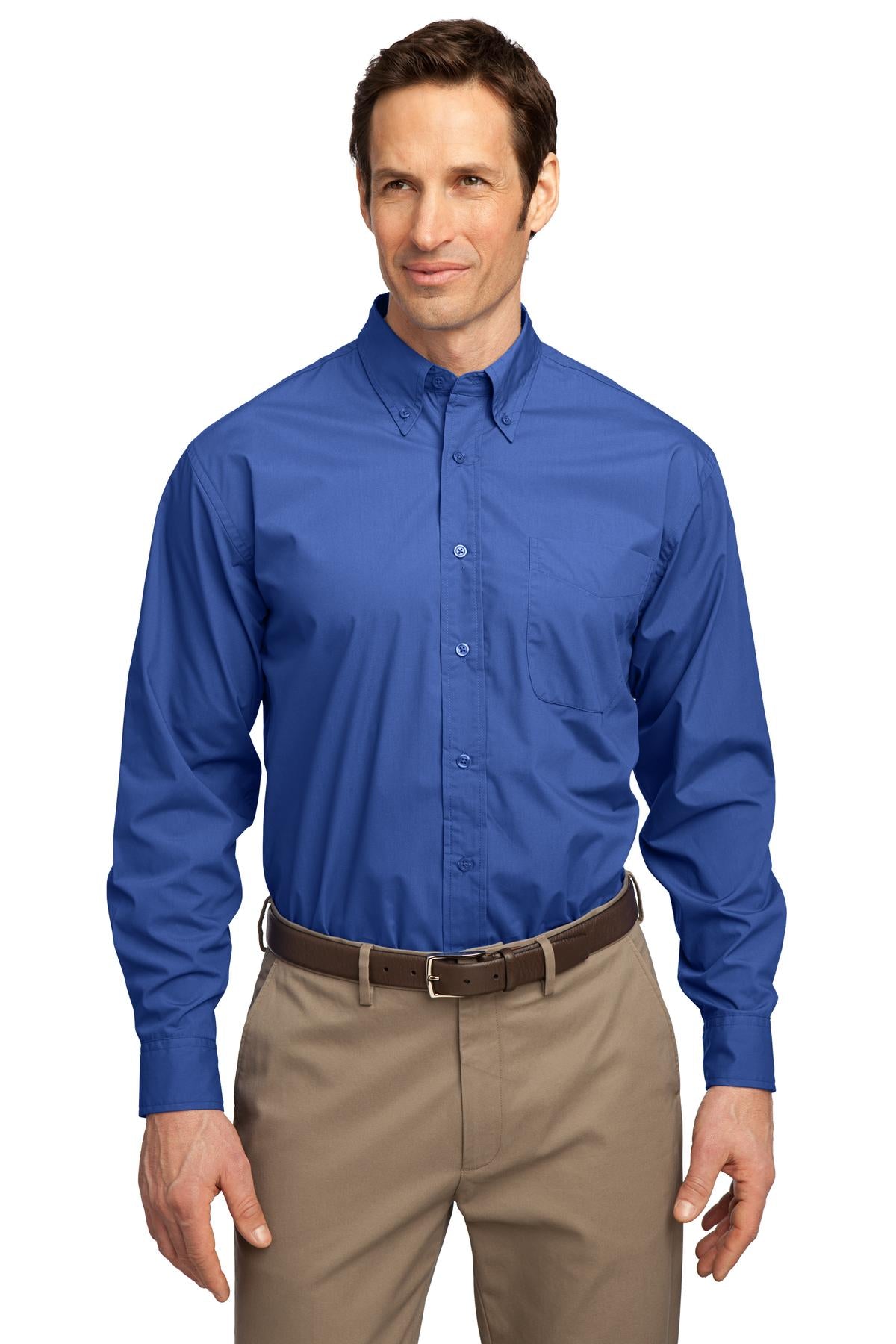 Port Authority Men's Long Sleeve Easy Care Soil Resistant Shirt. S607 Mens Apparel Shirts & Tops