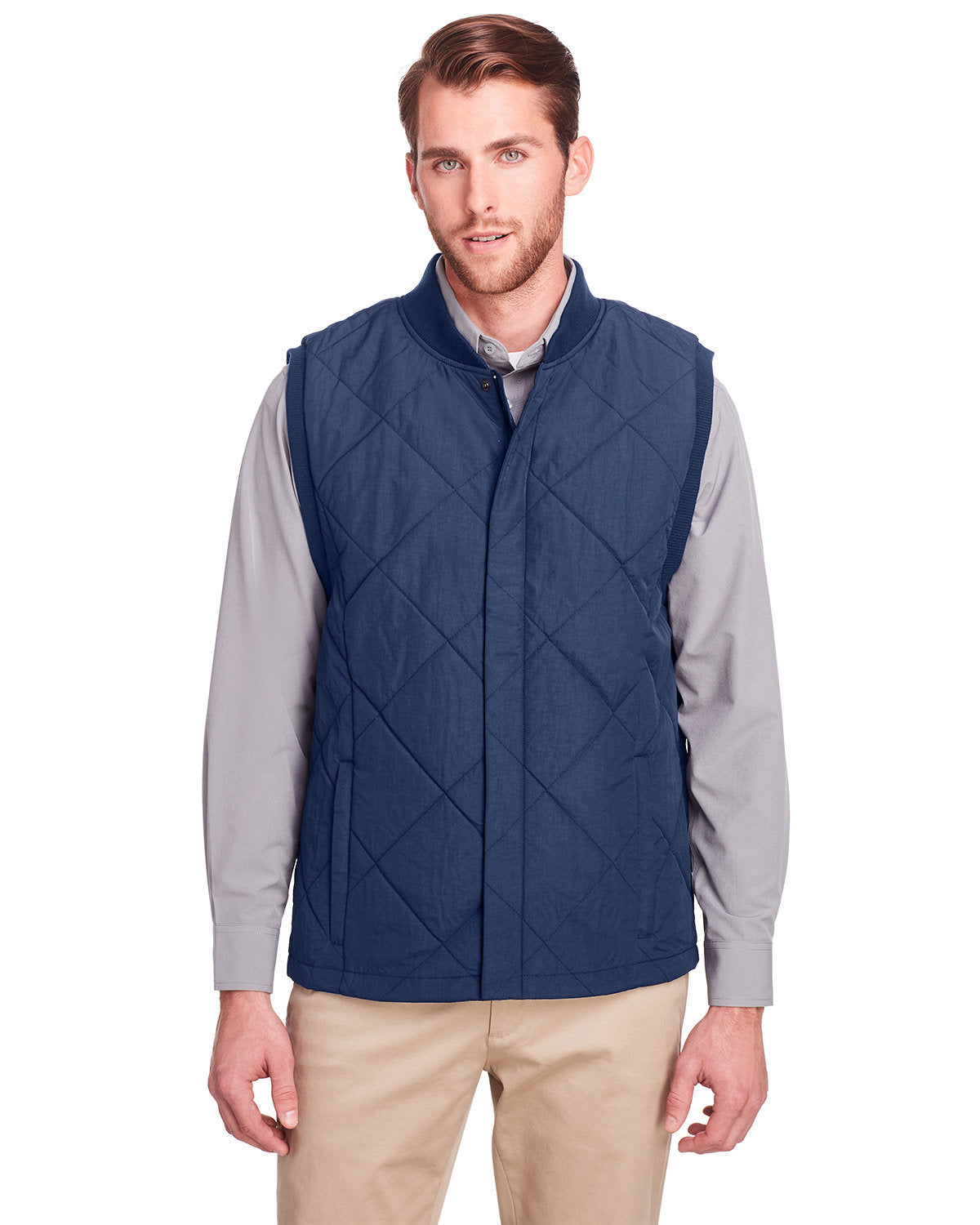 UltraClub Men's Dawson Quilted Hacking Vest Mens Apparel Jackets & Vests