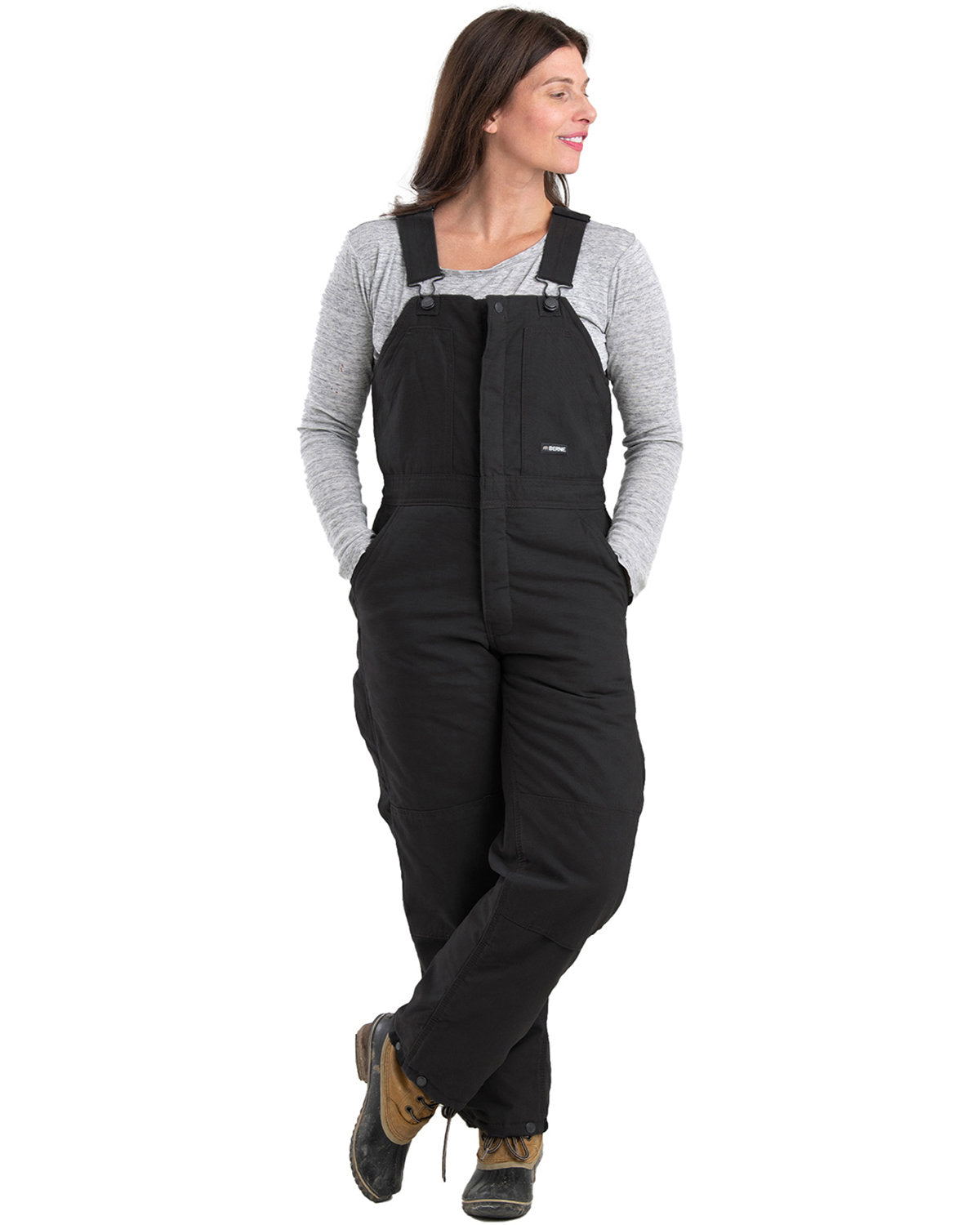 Berne Ladies' Softstone Duck Insulated Bib Overall Womens Apparel Pants & Sweatpants