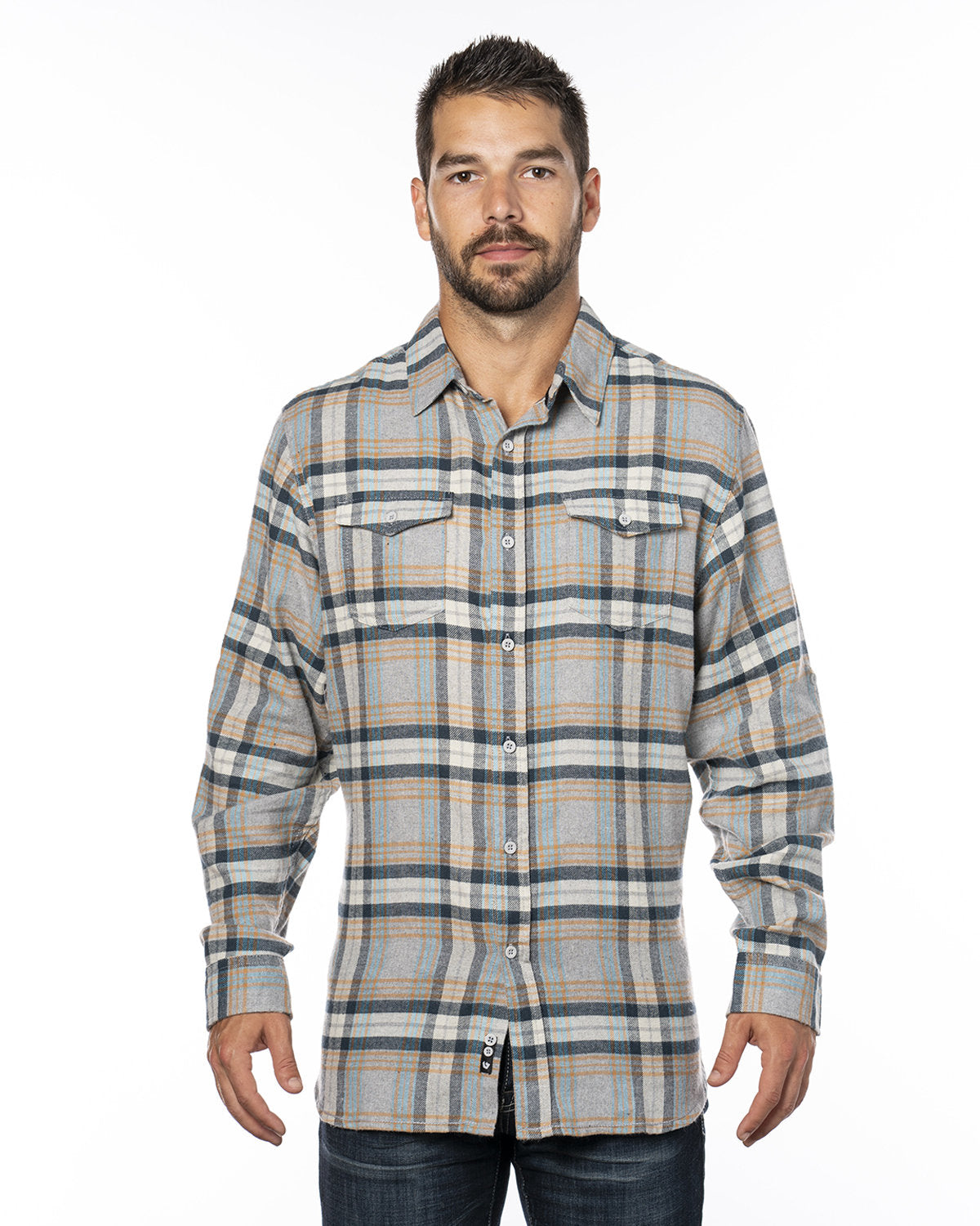 Burnside Men's Plaid Flannel Shirt Mens Apparel Shirts & Tops