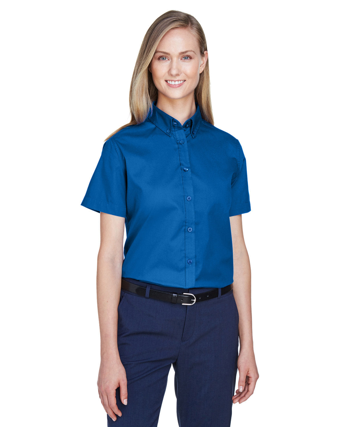 CORE365 Ladies' Optimum Short-Sleeve Twill Shirt Womens Apparel Shirts & Tops