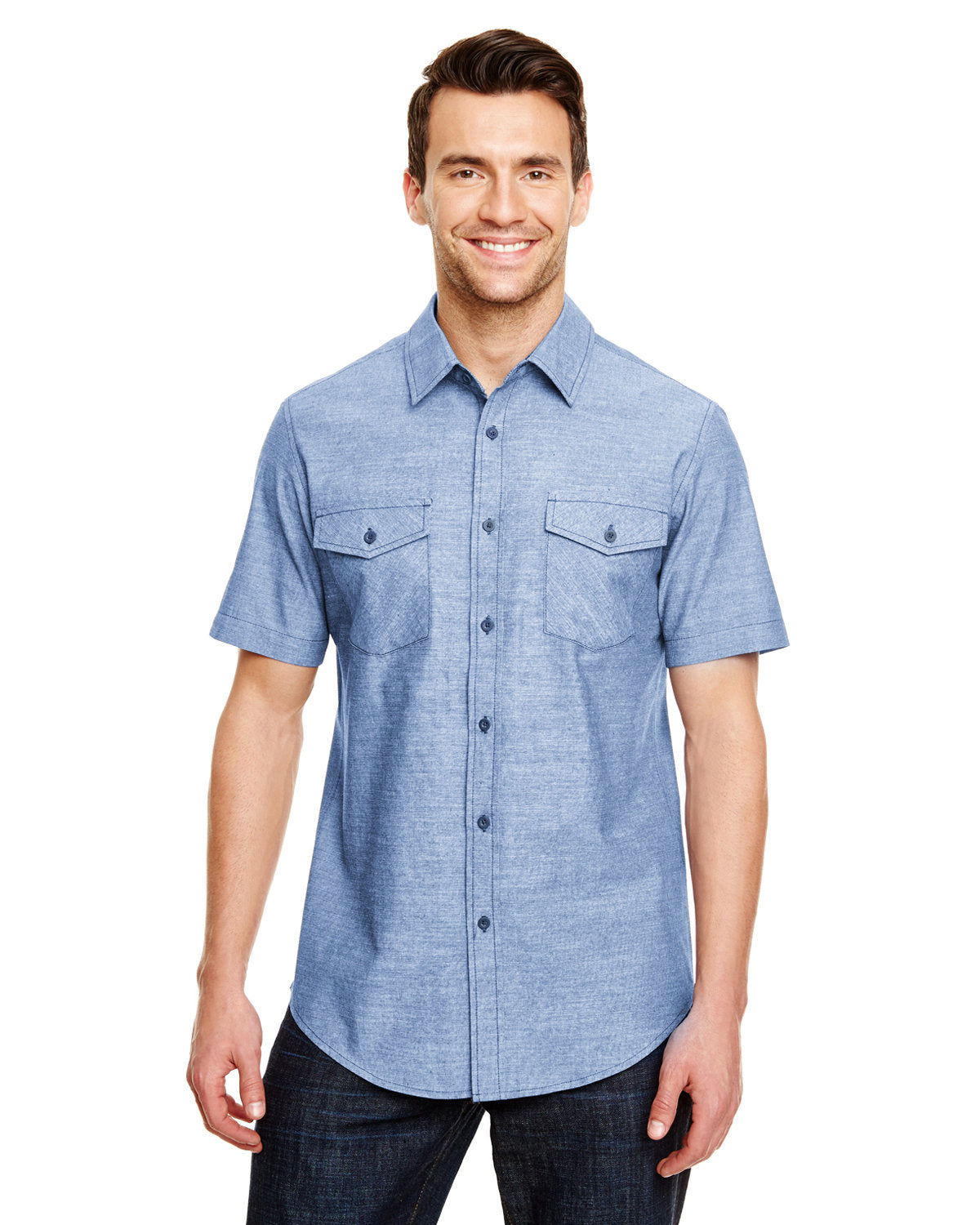 Burnside Men's Chambray Woven Shirt Mens Apparel Shirts & Tops