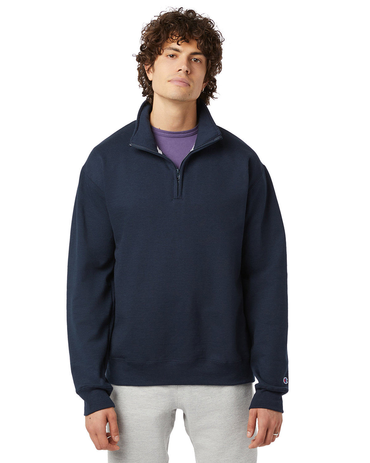 Champion Men's Powerblend® Quarter-Zip Pullover Mens Apparel Sweatshirts & Fleece