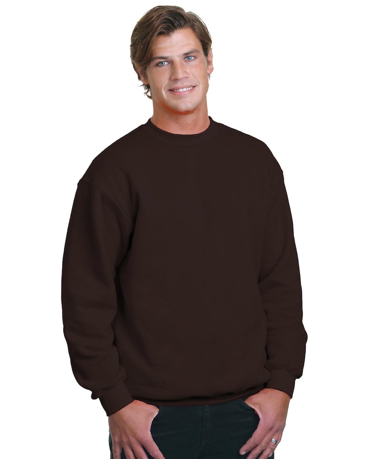 Bayside Men's Heavyweight Crewneck Sweatshirt Mens Apparel Sweatshirts & Fleece