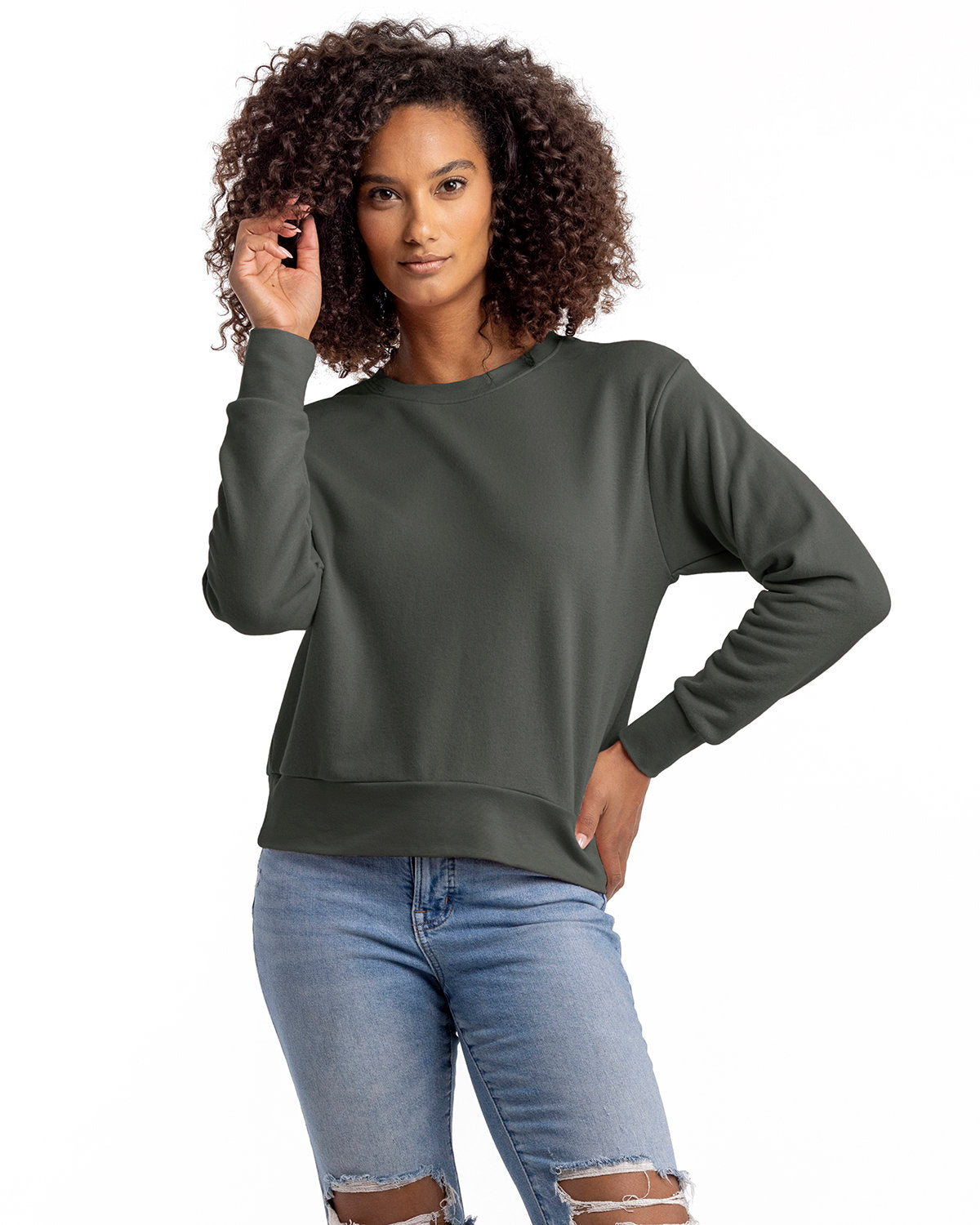 Next Level Apparel Women's Laguna Sueded Sweatshirt Womens Apparel Sweatshirts & Fleece