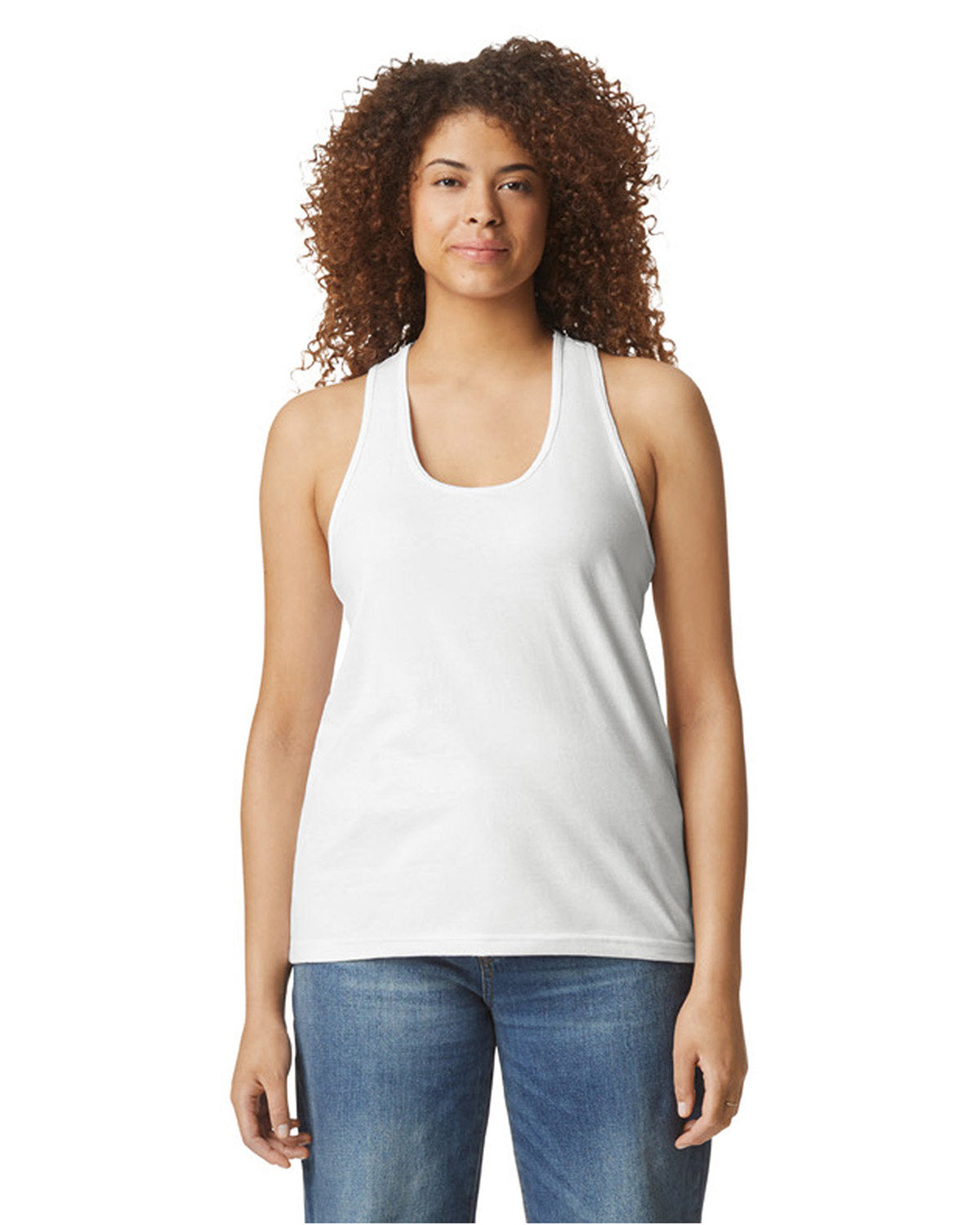 Gildan Ladies' Softstyle CVC Racerback Tank Womens Apparel Shirts & Tops