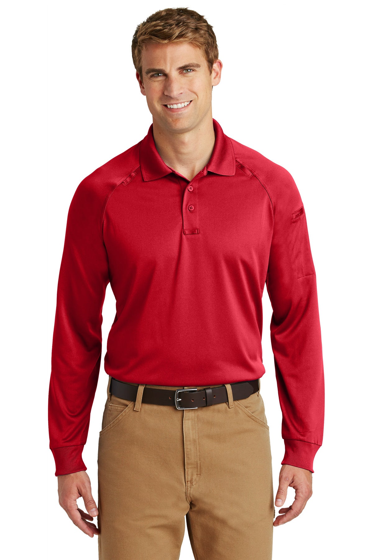 CornerStone Men's Select Long Sleeve Snag-Proof Tactical Polo. CS410LS Mens Apparel Shirts & Tops