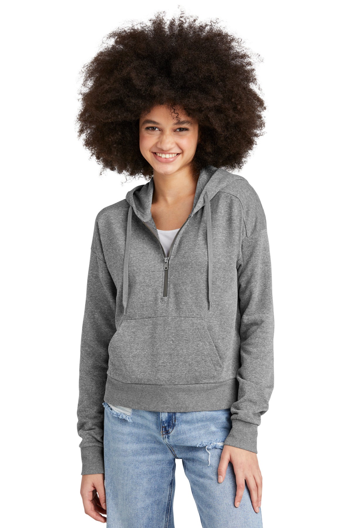 District Women's Perfect Tri Fleece 1/2-Zip Pullover DT1311