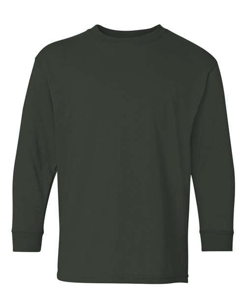Gildan Youth Heavy Cotton 100% Cotton Long Sleeve T-Shirt 5400B Youth Apparel Shirts & Tops