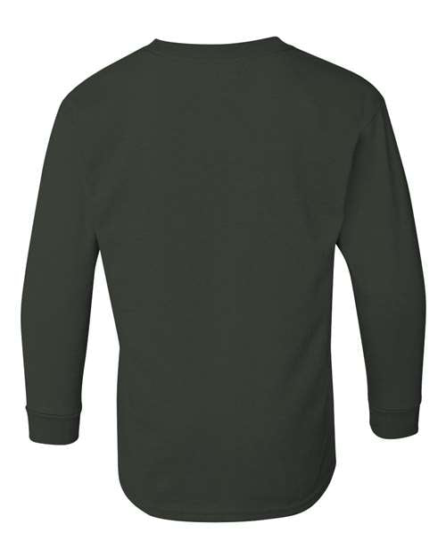 Gildan Youth Heavy Cotton 100% Cotton Long Sleeve T-Shirt 5400B Youth Apparel Shirts & Tops