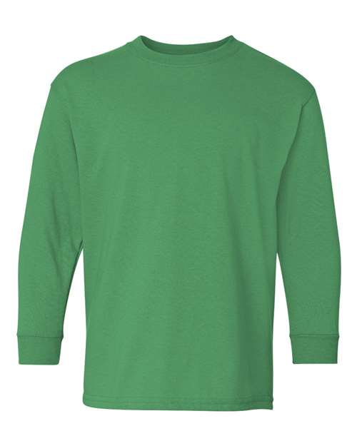 Gildan Youth Heavy Cotton 100% Cotton Long Sleeve T-Shirt 5400B Youth Apparel Shirts & Tops