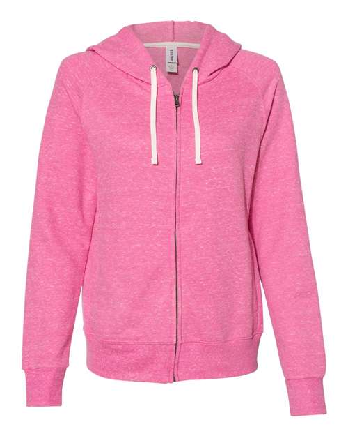 Jerzees Women's Snow Heather French Terry Full-Zip Hooded Sweatshirt Womens Apparel Sweatshirts & Fleece