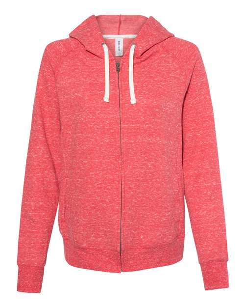 Jerzees Women's Snow Heather French Terry Full-Zip Hooded Sweatshirt Womens Apparel Sweatshirts & Fleece