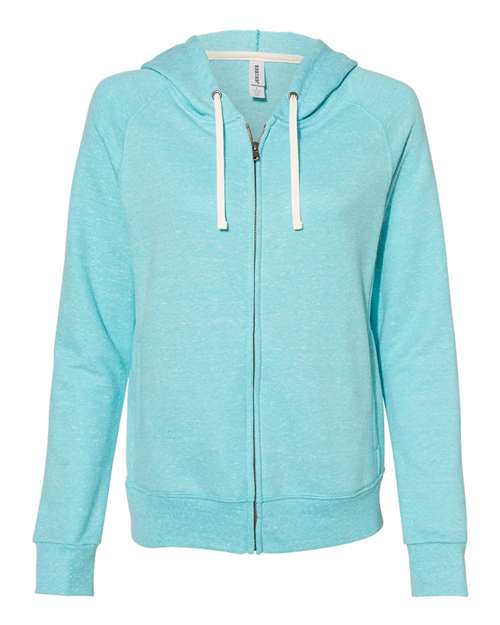 Jerzees Women's Snow Heather French Terry Full-Zip Hooded Sweatshirt Womens Apparel Sweatshirts & Fleece