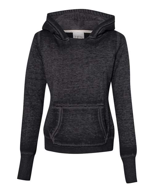 J. America Women's Zen Fleece Hooded Sweatshirt 4518 Womens Apparel Sweatshirts & Fleece