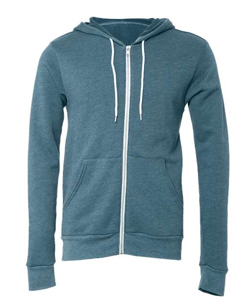 BELLA + CANVAS Unisex Sponge Fleece Full-Zip Hoodie. BC3739 Mens Apparel Sweatshirts & Fleece