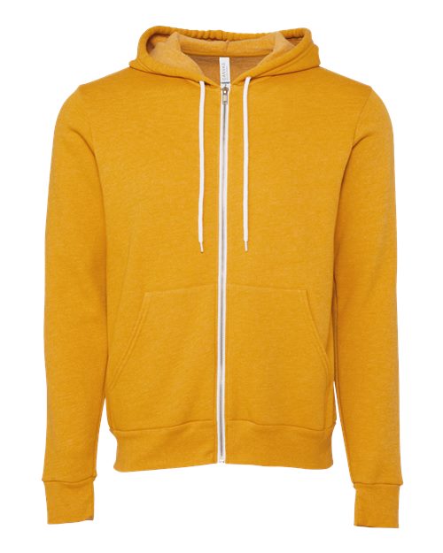 BELLA + CANVAS Unisex Sponge Fleece Full-Zip Hoodie. BC3739 Mens Apparel Sweatshirts & Fleece