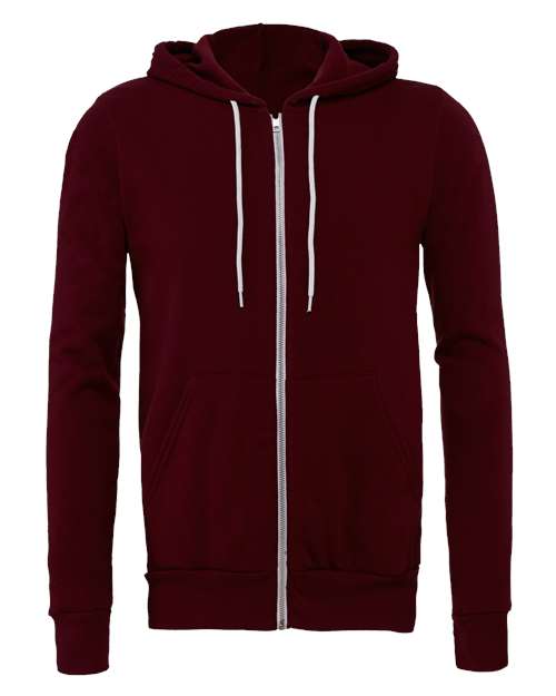 BELLA + CANVAS Unisex Sponge Fleece Full-Zip Hoodie. BC3739 Mens Apparel Sweatshirts & Fleece