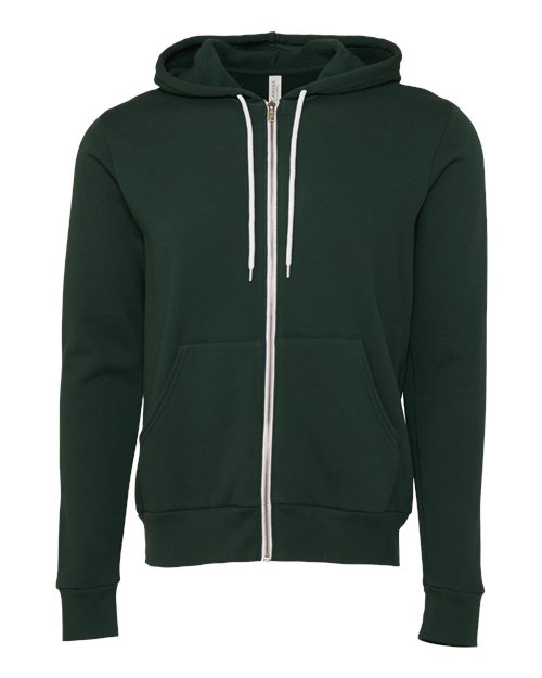BELLA + CANVAS Unisex Sponge Fleece Full-Zip Hoodie. BC3739 Mens Apparel Sweatshirts & Fleece