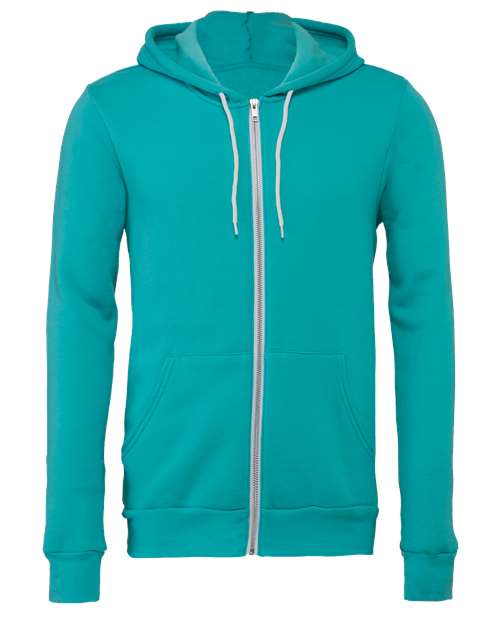 BELLA + CANVAS Unisex Sponge Fleece Full-Zip Hoodie. BC3739 Mens Apparel Sweatshirts & Fleece