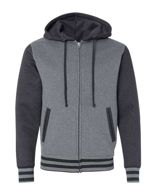 Independent Trading Co. Unisex Heavyweight Varsity Full-Zip Hooded Sweatshirt Mens Apparel Sweatshirts & Fleece