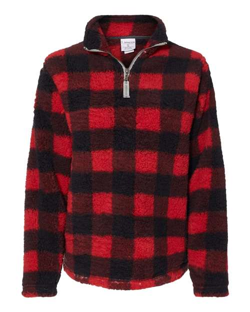 J. America Women's Epic Sherpa Quarter-Zip Pullover 6573 Womens Apparel Sweatshirts & Fleece