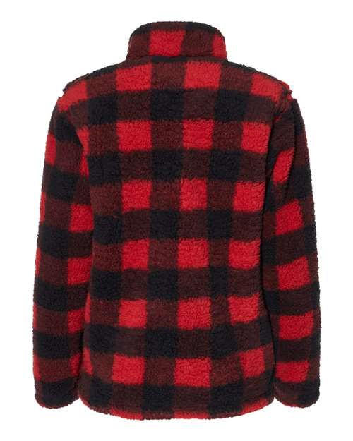 J. America Women's Epic Sherpa Quarter-Zip Pullover 6573 Womens Apparel Sweatshirts & Fleece