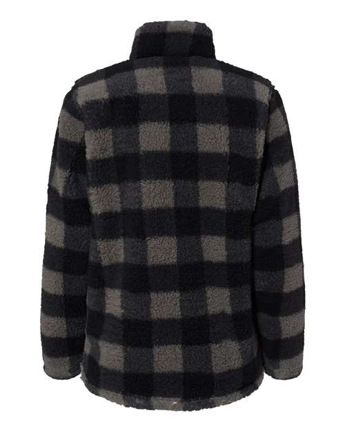 J. America Women's Epic Sherpa Quarter-Zip Pullover 6573 Womens Apparel Sweatshirts & Fleece